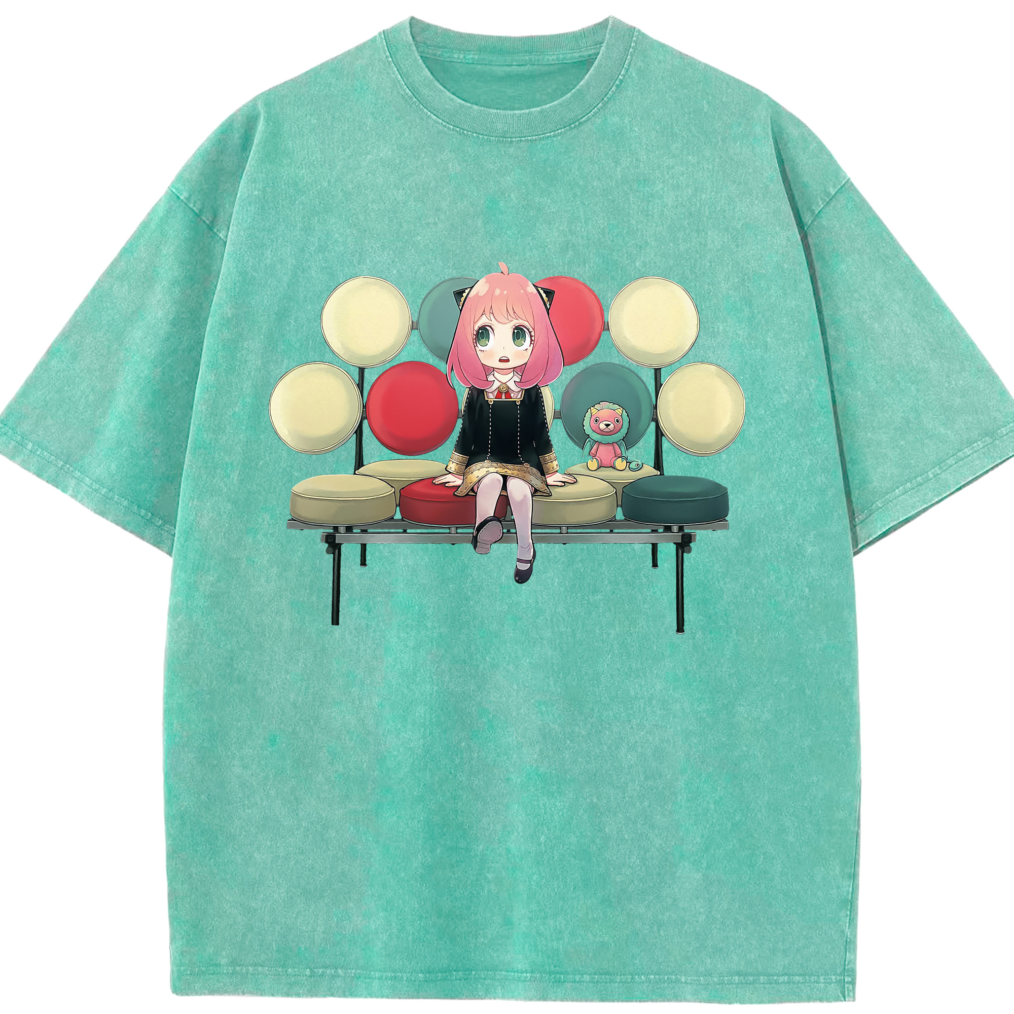 （画像用） SPY×FAMILY间谍家家酒 綿100% ヴィンテージ風 半袖Tシャツ（フロントプリント）